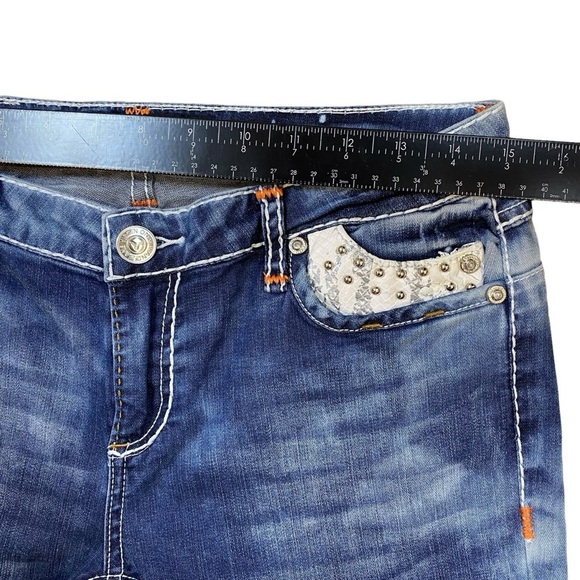 VO‎ Jeans Trendy Tie-Dye Style Blue Straight Legs Jeans Size 30 - Picture 14 of 16